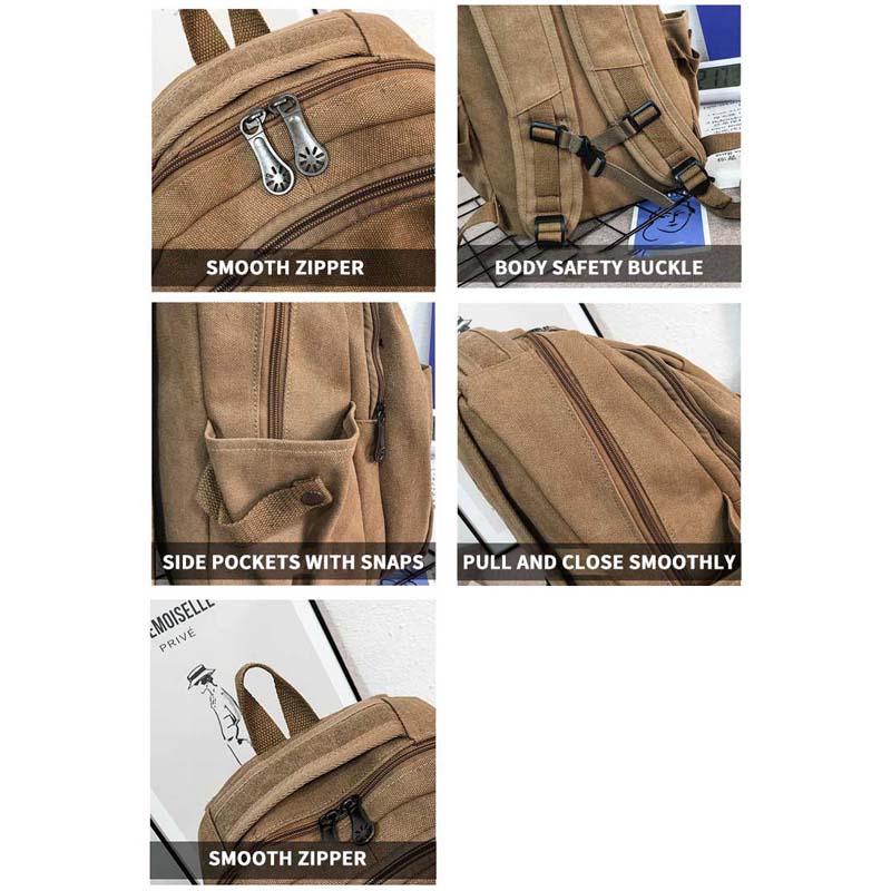 قماش mochilas الرجال حزمة الظهر حقيبة أخرى حقيبة الظهر